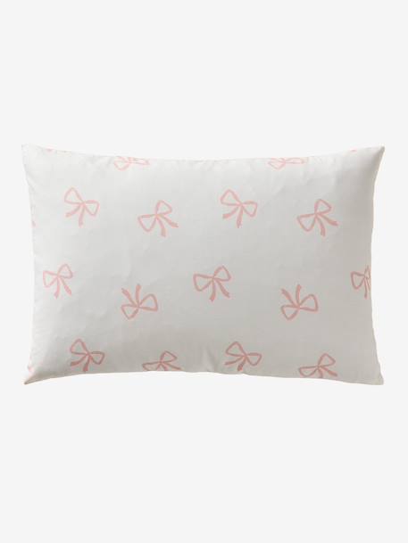 Parure housse de couette et taie d'oreiller NOEUDS avec coton recyclé rose imprimé 9 - vertbaudet enfant 