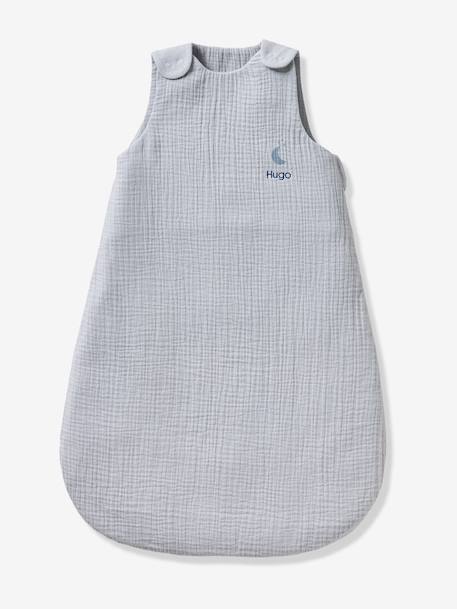 Gigoteuse été sans doublure en gaze de coton Bio*, personnalisable bleu grisé+corail+vert sauge 3 - vertbaudet enfant 