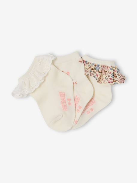 Lot de 3 paires de chaussettes bébé fille écru 2 - vertbaudet enfant 