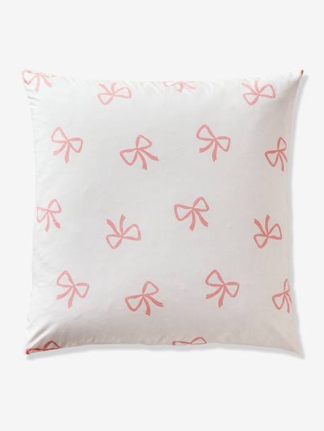 Parure housse de couette et taie d'oreiller NOEUDS avec coton recyclé rose imprimé 7 - vertbaudet enfant 