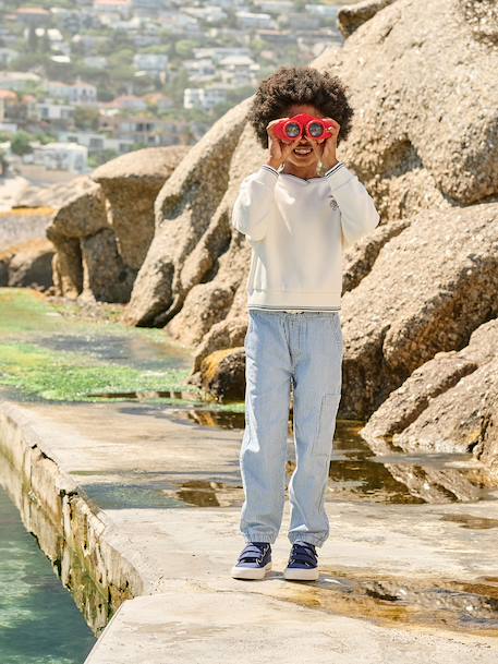 Pantalon denim garçon battle coton rayé bleu 2 - vertbaudet enfant 