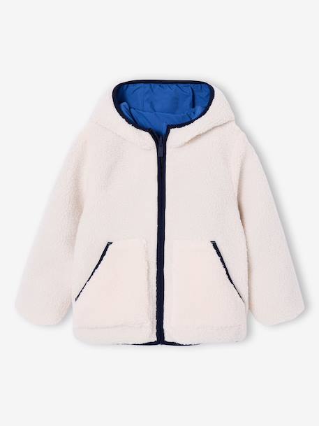 Blouson sherpa réversible bleu roi 7 - vertbaudet enfant 