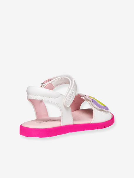 Sandales fille Joyfoot GEOX blanc+fuchsia 4 - vertbaudet enfant 