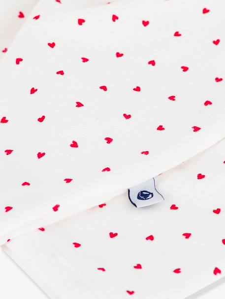 Pyjama bébé coton petit cœur Petit Bateau blanc 3 - vertbaudet enfant 
