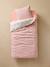 Parure housse de couette et taie d'oreiller NOEUDS avec coton recyclé rose imprimé 6 - vertbaudet enfant 