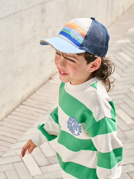 Casquette garçon style trucker bleu ciel 5 - vertbaudet enfant 