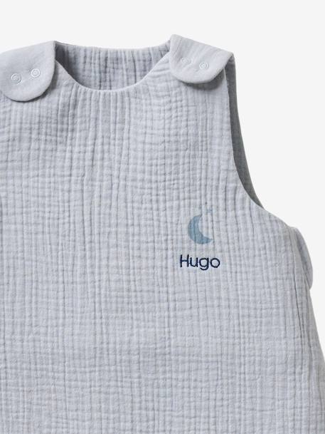 Gigoteuse été sans doublure en gaze de coton Bio*, personnalisable bleu grisé+corail+vert sauge 4 - vertbaudet enfant 