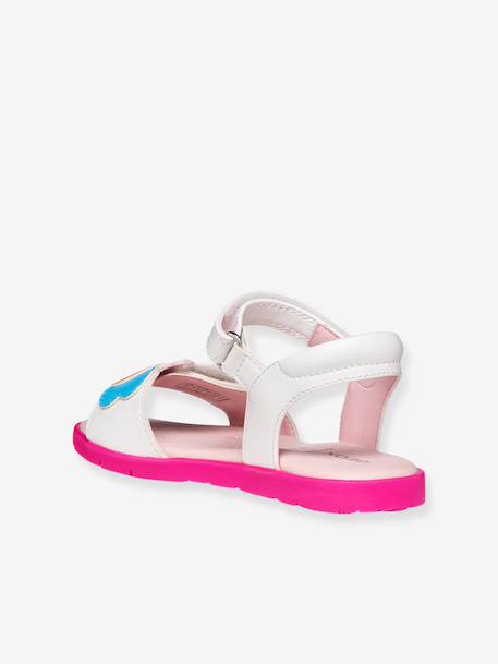 Sandales fille Joyfoot GEOX blanc+fuchsia 3 - vertbaudet enfant 