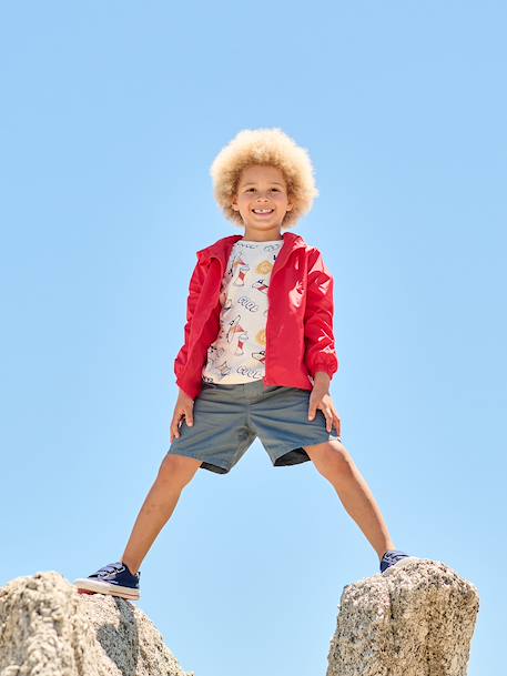 Blouson coupe-vent garçon rouge 7 - vertbaudet enfant 