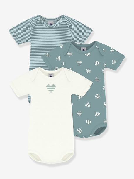Lot de 3 bodies manches courtes bébé blanc 1 - vertbaudet enfant 