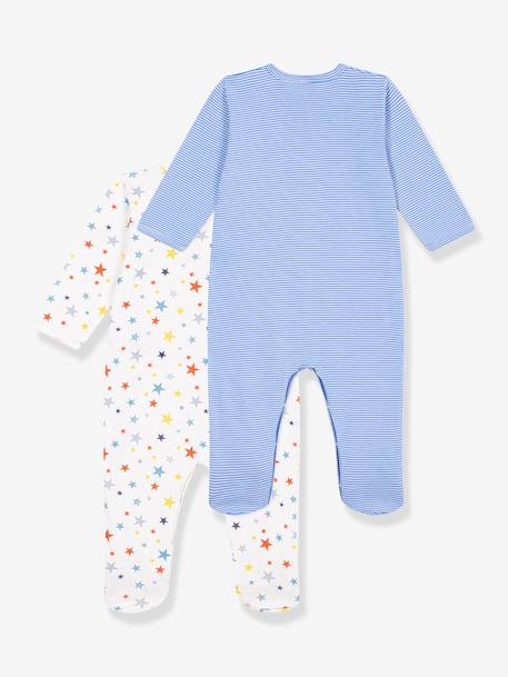 Lot 2 pyjamas bébé en coton blanc 2 - vertbaudet enfant 