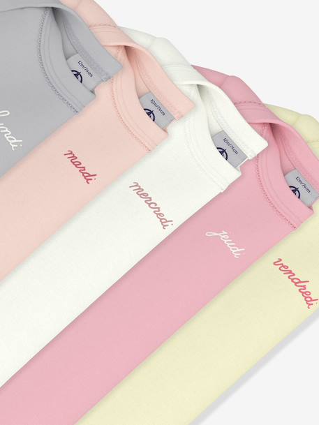 Lot de 5 bodies manches courtes bébé blanc 3 - vertbaudet enfant 