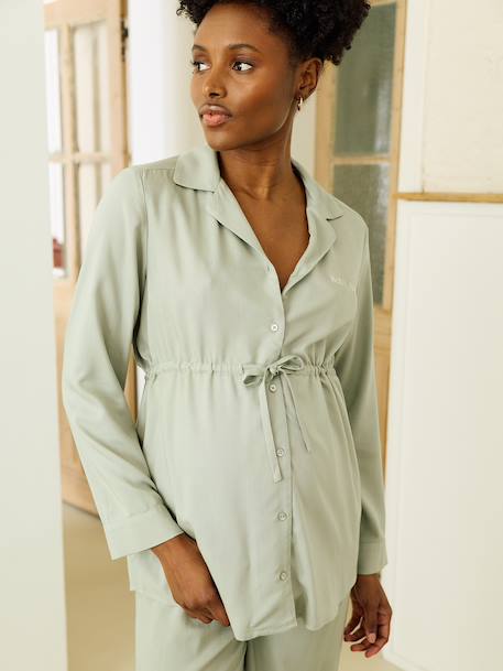 Pyjama 2 pièces future maman personnalisable vert sauge 6 - vertbaudet enfant 