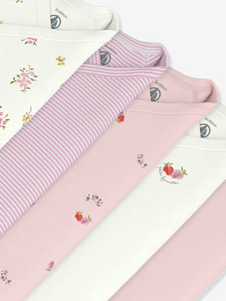 Lot 5 bodies croisés bébé Petit Bateau blanc 3 - vertbaudet enfant 