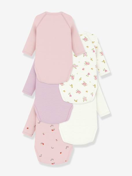 Lot 5 bodies croisés bébé Petit Bateau blanc 2 - vertbaudet enfant 