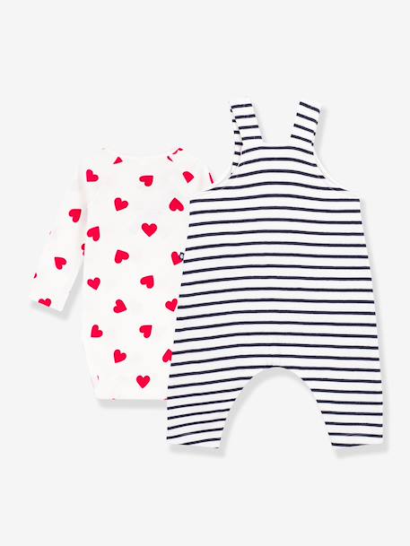 Ensemble body salopette Petit Bateau écru 3 - vertbaudet enfant 