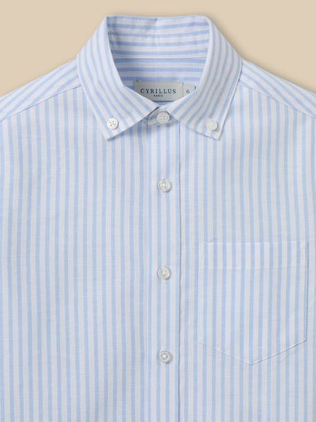 Chemise rayée oxford garçon Rayure bleue+Rayure rouge+Rayure verte 3 - vertbaudet enfant 