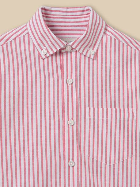 Chemise rayée oxford garçon Rayure bleue+Rayure rouge+Rayure verte 5 - vertbaudet enfant 