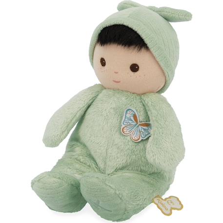 Poupée peluche souple bébé Jaune, marron, bleu+Vert d'eau, écru, bleu 8 - vertbaudet enfant 
