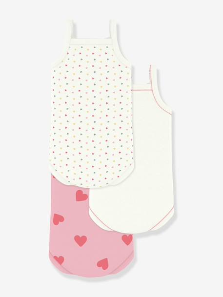 Lot de 3 bodies bretelles coton bébé blanc 2 - vertbaudet enfant 