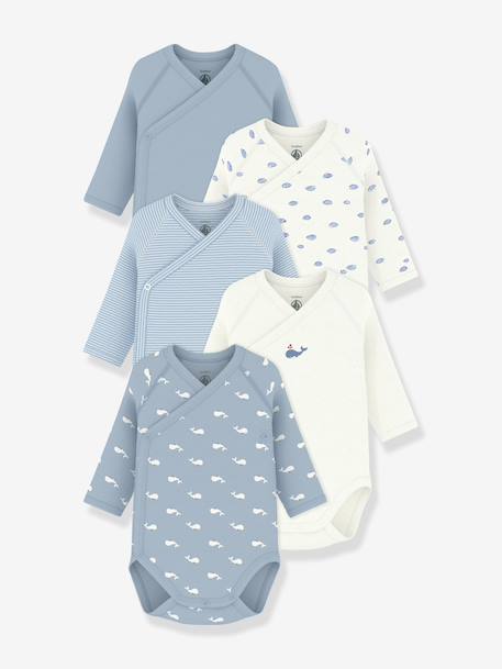 Bébé-Lot de 5 bodies croisés manches longues bébé