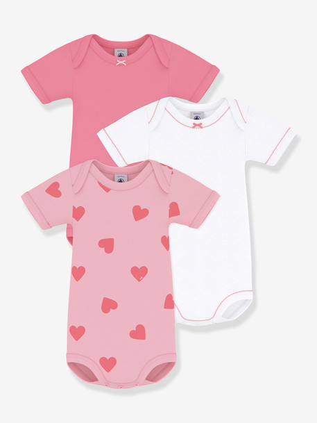 Lot de 3 bodies manches courtes bébé blanc 1 - vertbaudet enfant 