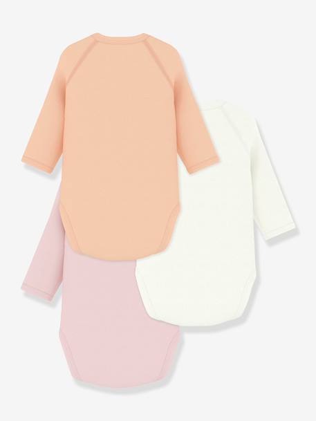 Lot 3 bodies croisés bébé Petit Bateau vert sauge 2 - vertbaudet enfant 