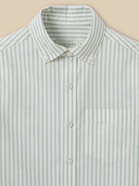 Chemise rayée oxford garçon Rayure bleue+Rayure rouge+Rayure verte 10 - vertbaudet enfant 