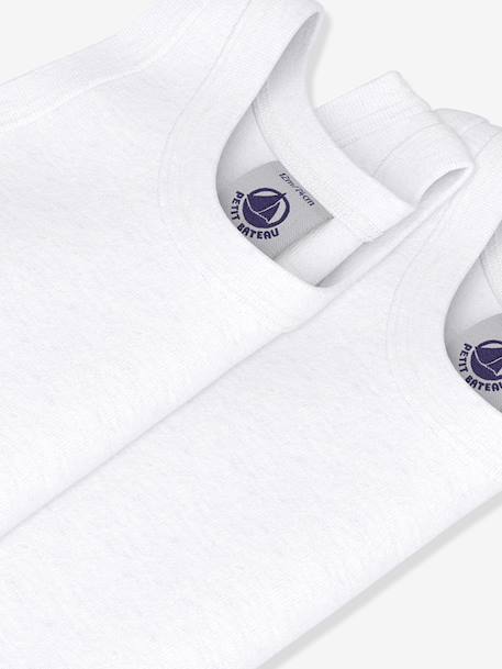 Lot de 2 bodies sans manches Petit Bateau blanc 3 - vertbaudet enfant 