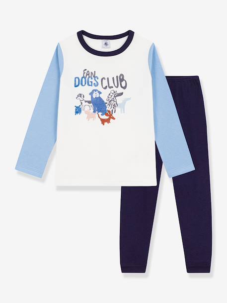 Pyjama enfant coton chien Petit Bateau bleu 1 - vertbaudet enfant 