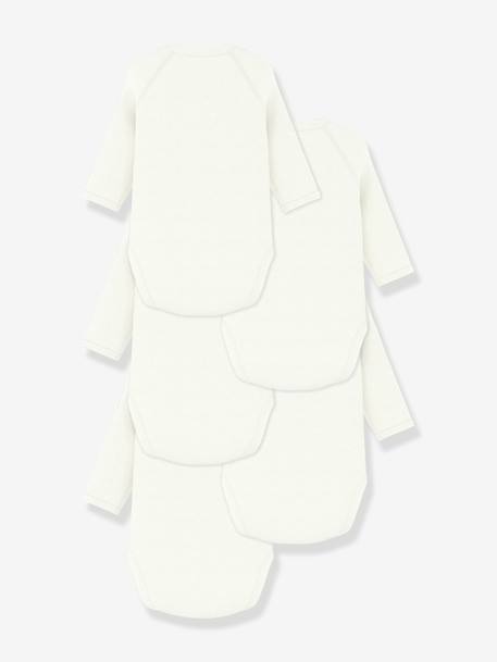 Lot de 5 bodies croisés Petit Bateau blanc 2 - vertbaudet enfant 