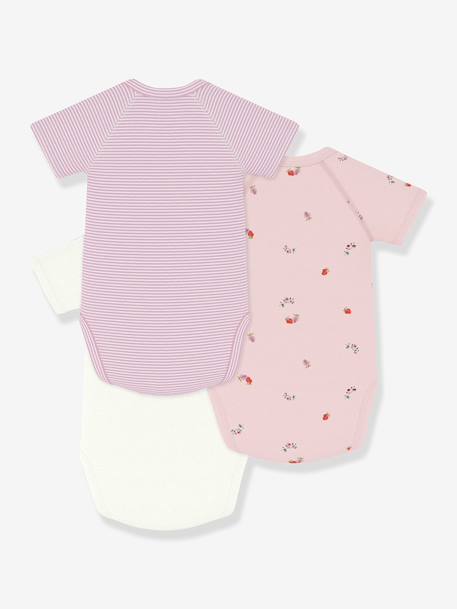 Lot 3 bodies croisés bébé coton Petit Bateau blanc 2 - vertbaudet enfant 