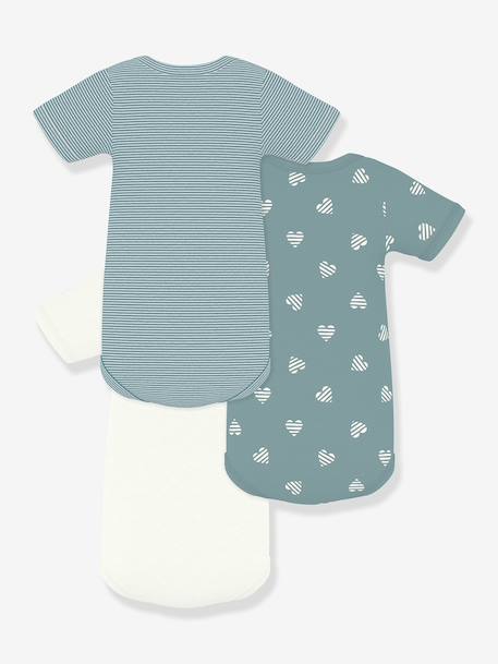 Lot de 3 bodies manches courtes bébé blanc 2 - vertbaudet enfant 
