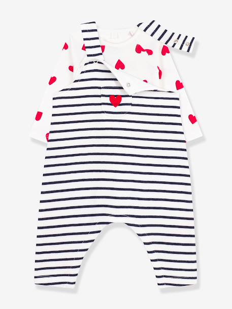 Ensemble body salopette Petit Bateau écru 2 - vertbaudet enfant 
