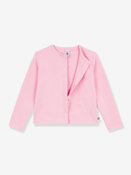 Cardigan enfant coton uni Petit Bateau rose 2 - vertbaudet enfant 