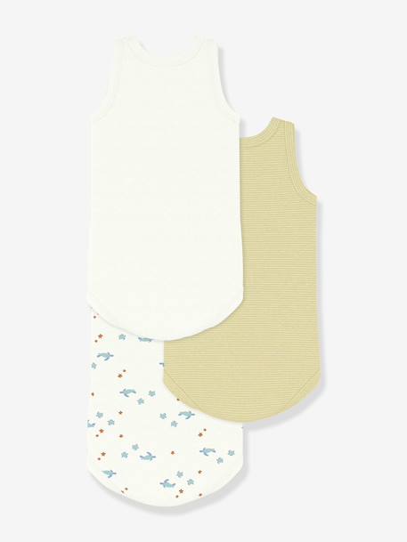 Lot de 3 bodies sans manches bébé blanc 2 - vertbaudet enfant 