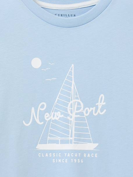 T-shirt imprimé garçon - coton biologique Blanc/surf+Bleu ciel / voilier+Bleu/skate+Celadon/fish+Gris chine/tennis+Marine / surflife 5 - vertbaudet enfant 