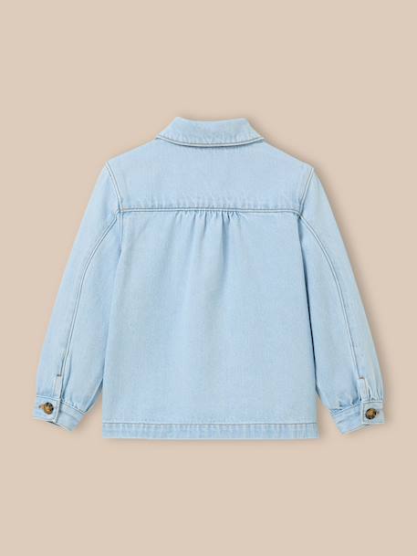 Veste worker fille en denim Denim bleach 2 - vertbaudet enfant 