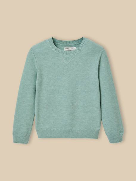 Pull maille fantaisie Celadon clair chine+Orage 1 - vertbaudet enfant 
