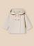 Gilet doublé bébé en coton et laine Ecru 1 - vertbaudet enfant 