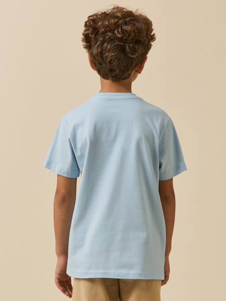 T-shirt imprimé garçon - coton biologique Blanc/surf+Bleu ciel / voilier+Bleu/skate+Celadon/fish+Gris chine/tennis+Marine / surflife 7 - vertbaudet enfant 