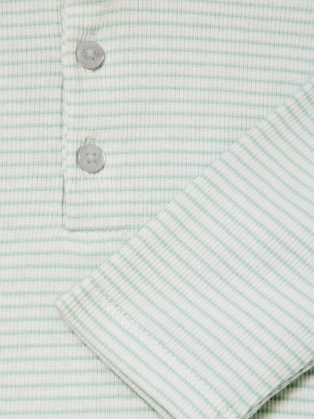 Pyjama rayé en côtes bébé Rayure amande 2 - vertbaudet enfant 