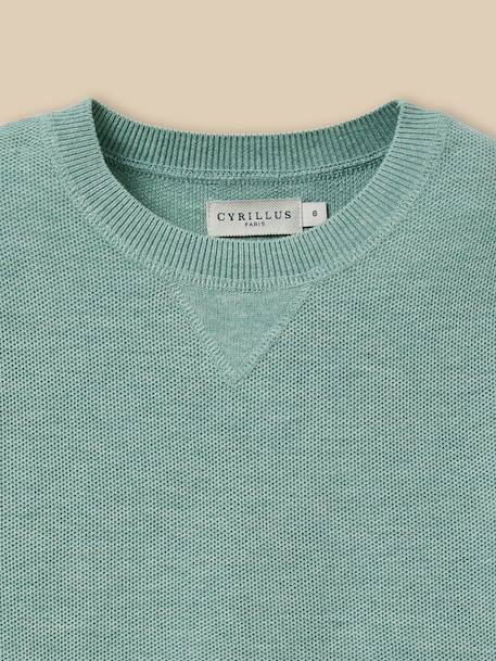 Pull maille fantaisie Celadon clair chine+Orage 2 - vertbaudet enfant 