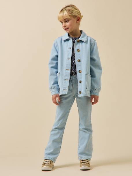 Veste worker fille en denim Denim bleach 5 - vertbaudet enfant 