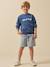 Sweat chiné à message garçon - coton biologique Denim bleu+Menthe 5 - vertbaudet enfant 