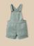 Salopette courte bébé lin et coton Celadon 1 - vertbaudet enfant 