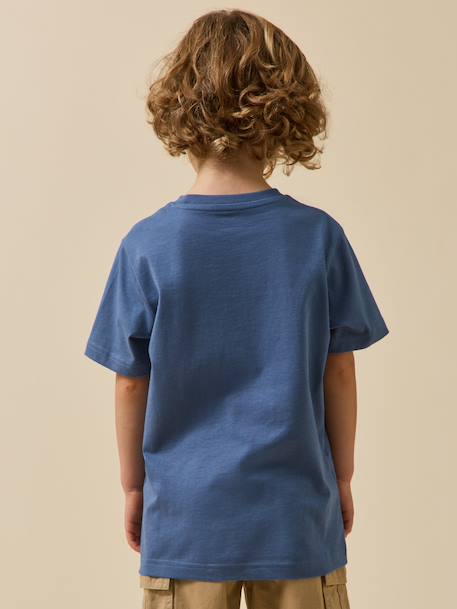 T-shirt imprimé garçon - coton biologique Blanc/surf+Bleu ciel / voilier+Bleu/skate+Celadon/fish+Gris chine/tennis+Marine / surflife 12 - vertbaudet enfant 