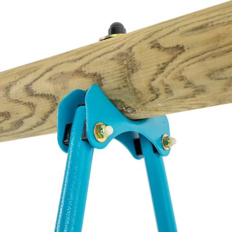 Portique 2 balançoires et vis-à-vis anémone bois h190cm Marron - gris anthracite - vert kaki - moutarde 3 - vertbaudet enfant 