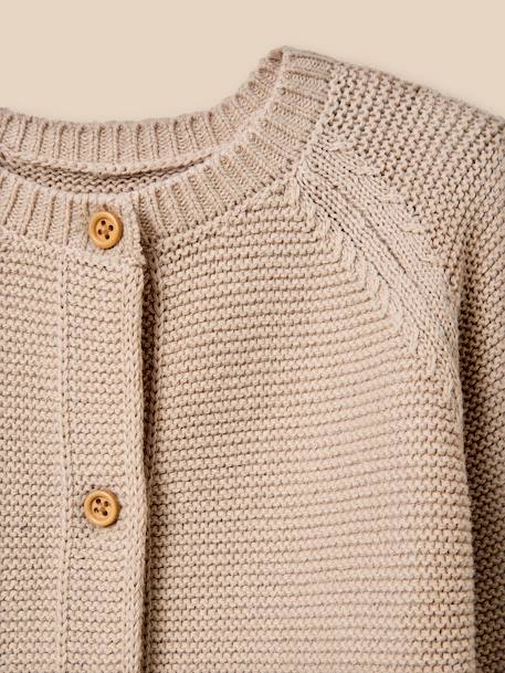 Cardigan bébé - coton biologique Amande+Beige chine+Marine clair+Sorbet 6 - vertbaudet enfant 