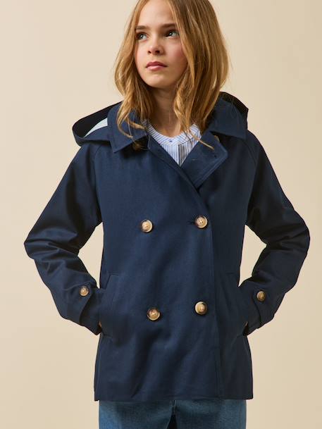Trench court fille - collection junior Marine 6 - vertbaudet enfant 